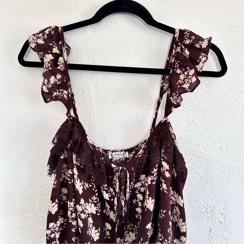 Free People Floral Ruffle Bodysuit - Picture 5 of 9